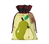 Bolsa de regalo de Navidad con forma de pera de dibujos animados - Medias de arpillera para todos tus regalos de Navidad y necesidades de equipaje de mano