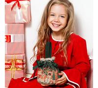Bolsa de regalo de Navidad de 3,94 x 7,87 pulgadas, bolsa de regalo festiva para galletas de caramelos, reutilizable, bolsa de preferencia para fiestas