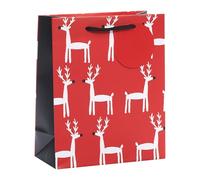 Bolsa de regalo de Navidad mediana con diseño de reno rojo 563995