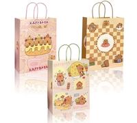 Bolsa de Regalo de Papel, 12 Piezas Capybara Bolsas de Papel Kraft, Sacos de Dulces, Pequeñas Sacos Coloridas para Regalos, Comercios, Compras, Navidad y Celebraciones-B