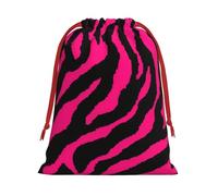 Bolsa de regalo de tela de terciopelo ultrasuave con cordón, multiusos, estampado de cebra, tigre, leopardo, rosa, bolsas de regalo para Navidad