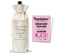 Bolsa de regalo de vino de graduación, bolsa de vino reutilizable para enfermera, bolsa de regalo de champán, regalos de felicitación para mujeres y hombres, regalos de fiesta de graduación, bolsa de