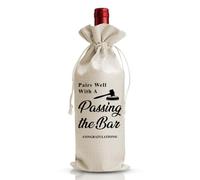 Bolsa de regalo de vino de graduación de la escuela de derecho para abogado, él, su amigo, regalo de examen de bar, decoración de fiesta de graduación de la escuela de derecho, regalo de graduación de