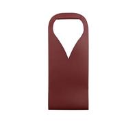 Bolsa de regalo de vino reutilizable de cuero para vino, doble capa, champán, cerveza, bolsas de regalo para cumpleaños, despedidas de soltera (rojo)