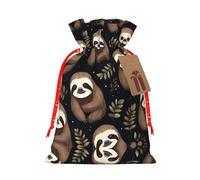 Bolsa de regalo ecológica con cordón para regalo de Naughty Sloth Baby, bolsas de regalo para fiestas, regalos de fiesta