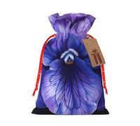 Bolsa de regalo ecológica con estampado de flores violetas, bolsas de regalo de vacaciones, bolsas de regalo para fiestas