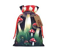 Bolsa de regalo ecológica con estampado de hongos mágicos, bolsas de regalo para vacaciones, regalos de fiesta, bolsas de regalo