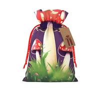 Bolsa de regalo ecológica con estampado de hongos rojos mágicos, bolsas de regalo para vacaciones, regalos de fiesta, bolsas de regalo