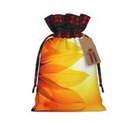 Bolsa de regalo impresa de girasol y puesta de sol, bolsa de regalo de arpillera perfecta con bloqueo de color