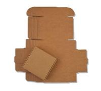 Bolsa de regalo Kraft Caja de jabón Kraft virgen hecha a mano, caja de joyería de papel de cartón blanco, caja de regalo artesanal negra para regalos de boda, 50 piezas/lote (color: marrón, tamaño: