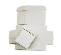 Bolsa de regalo Kraft Caja de jabón Kraft virgen hecha a mano, caja de joyería de papel de cartón blanco, caja de regalo artesanal negra para regalos de boda, 50 piezas/lote (color: blanco, tamaño: 4