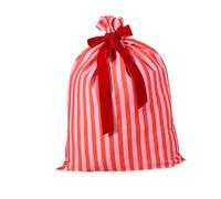 Bolsa de regalo navideña con cordón con tela a rayas, bolsa de golosinas navideñas para embalaje de regalos y exhibición festiva Bolsa de envoltura navideña Soporte para regalos de temporada Paño de