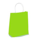 Bolsa de regalo para 10/30/50 fiestas, bolsa de compras de papel kraft reciclable, para Navidad, boda, caramelos, bolsa de regalo de entrega (verde hierba, 15 x 21 cm, 20 unidades)