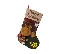 Bolsa de regalo para calcetines de Navidad, bolsa de almacenamiento, decoración de regalo para niños, muñecos de nieve/alce/anciano, medias grandes, adornos decorativos vintage de Navidad