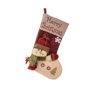 Bolsa de regalo para calcetines de Navidad, bolsa de almacenamiento, decoración de regalo para niños, muñecos de nieve/alce/anciano, medias grandes, adornos decorativos vintage de Navidad
