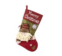 Bolsa de regalo para calcetines de Navidad, bolsa de almacenamiento, decoración de regalo para niños, muñecos de nieve/alce/anciano, medias grandes, adornos decorativos vintage de Navidad