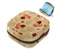 Bolsa de regalo para niñas y mujeres, con texto en inglés "Happy Thanksgiving 537, bolsas sanitarias para desechar servilletas, bolsa de gran capacidad con cremallera para almohadilla menstrual