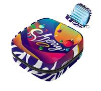 Bolsa de regalo para niñas y mujeres, con texto en inglés «Merry Christmas-1857» para desechar servilletas sanitarias, gran capacidad con cremallera para almohadilla menstrual