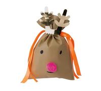 Bolsa de regalo pequeña en tejido beige - Reno, 20 x 30 cm