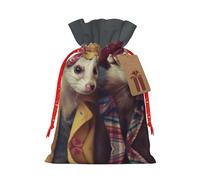 Bolsa de regalo resistente con cordón, modelo de hurones, modelo francés, de 4.7 x 6.9 pulgadas, moderna y práctica, para necesidades diarias, 1 unidad