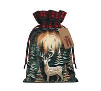Bolsa de regalo resistente de ciervo de Navidad de 8.3 x 11.8 pulgadas, bolsa de regalo moderna y práctica para necesidades diarias, 1 unidad