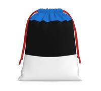 Bolsa de regalo reutilizable con diseño de bandera de Estonia con cordón, regalos de cumpleaños, almacenamiento diario, suministros de oficina