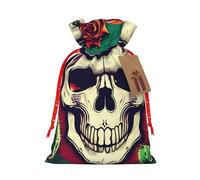 Bolsa de regalo reutilizable con diseño de calavera de toro y cactus lindo y diseño de cordón que hace que tu regalo sea más delicado