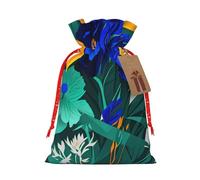 Bolsa de regalo reutilizable con diseño de flores y mariposas para fiestas y diseño de cordón que hacen que tu regalo sea más delicado