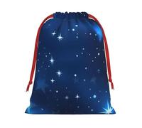 Bolsa de regalo reutilizable con estampado de estrellas brillantes azules con cordón, regalos de cumpleaños, boda, organización diaria de eventos