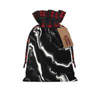 Bolsa de regalo reutilizable con estampado de mármol negro y blanco y negro
