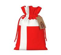 Bolsa de regalo reutilizable con la bandera danesa de Dinamarca y diseño de cordón que hacen que tu regalo sea más delicado