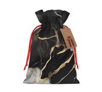 Bolsa de regalo reutilizable de mármol negro claro de 1 pulgada y diseño de cordón que hacen que tu regalo sea más delicado