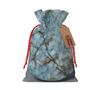 Bolsa de regalo reutilizable de piedra de ónix azul pálido y diseño de cordón que hacen que tu regalo sea más delicado