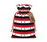 Bolsa de regalo reutilizable y respetuosa con el medio ambiente con diseño de bandera de la República Árabe Siria para recuerdos de fiesta, celebraciones de temporada