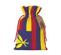 Bolsa de regalo reutilizable y respetuosa con el medio ambiente con diseño de bandera del Reino de Hawái para recuerdos de fiesta, celebraciones de temporada