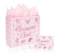 Bolsa de Regalo Vaquera del Oeste con Papel de Seda & Tarjeta, Bolsa Grande Cumpleaños con Tema Rodeo para Cowboy Cowgirl Mujer Fiesta del Viejo Oeste