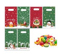 Bolsa de regalos navideños,Bolsas de dulces navideños - Bolsa de bocadillos con tema navideño a granel | Bolsa para envolver suministros para fiestas, embalaje navideño para juguetes, refrigerios y du