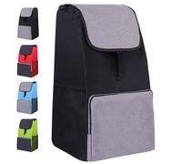 Bolsa de Repuesto para Carrito de la Compra 48 litros, Bolsa de Almacenamiento Plegable y Repelente al Agua con Múltiples Bolsillos, para Supermercado, Compras, Viaje y Uso Diario (Negro)