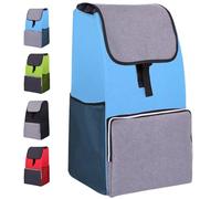 Bolsa de Repuesto para Carrito de la Compra 48 litros, Bolsa de Almacenamiento Plegable y Repelente al Agua con Múltiples Bolsillos, para Supermercado, Compras, Viaje y Uso Diario (Azul)