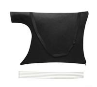 Bolsa de repuesto para soplador de hojas de poliéster 420D para aspiradora de hojas con correa ajustable para el hombro y 5 lazos, 49 x 38 cm, color negro