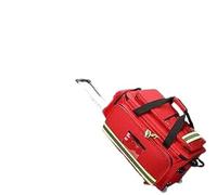 Bolsa de respuesta médica con carrito desmontable, mochila de trauma de gran capacidad con compartimentos para enfermeras, EMT, paramédicos y cuidado del hogar (rojo)