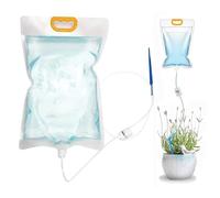 Bolsa de riego automático por goteo para plantas, sistemas de riego por goteo automáticos de 3,5 L, bolsa de infusión con interruptor de válvula de flujo ajustable,Plantas en maceta riego de