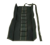 Bolsa de rollo para herramientas de jardinería en lienzo Bolsa de almacenamiento en rollo para herramientas de bonsái Paquete multifuncional Bolso con ruedas con 10 bolsillos para jardinería