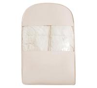 Bolsa de ropa colgante que ahorra espacio con cremallera de autocompresión, bolsa de almacenamiento grande a prueba de polvo para abrigos de plumón, organizador de armario para viajes y hogar (beige