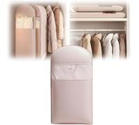 Bolsa de ropa colgante que ahorra espacio con cremallera de autocompresión, organizadores de armario que ahorran espacio para abrigos de plumón, bolsas de almacenamiento con sellado al vacío (rosa