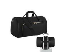Bolsa De Ropa Duffle - Diseño Convertible, Organizador De Traje Plegable | 2 en 1 Hombres De Almacenamiento De Mujeres, Construcción Para Interiores Anti -Arrugas, Viajes De Trabajo, Embalaje, Negro