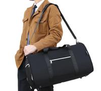Bolsa de ropa plegable - Bolsos de mano, bolso impermeable multifuncional | Bolso de mano de nylon con cremallera, capacidad de 50l, bolsa de ropa con bolsillos múltiples ", Negro , Se référer au