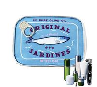 Bolsa de sardina enlatada: diseño humorístico, Portador de Maquillaje portátil, Soporte Espacioso, Organizador liviano | Almacenamiento de Productos de Belleza para Elementos Esenciales de Viaje,