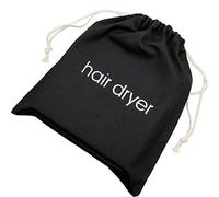 Bolsa de Secador de Pelo Bolsa con Cordón Bolsa de Hairdryer, 11,8 por 13,8 Pulgadas (Negro)