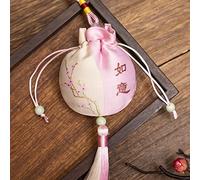 Bolsa de seda con cordón para joyería, monedero de seda con brocado bordado, 2 bolsitas pequeñas, bolsa china bordada con cordón, bolsa de regalo vacía para aromas, accesorios Hanfu(Pink)